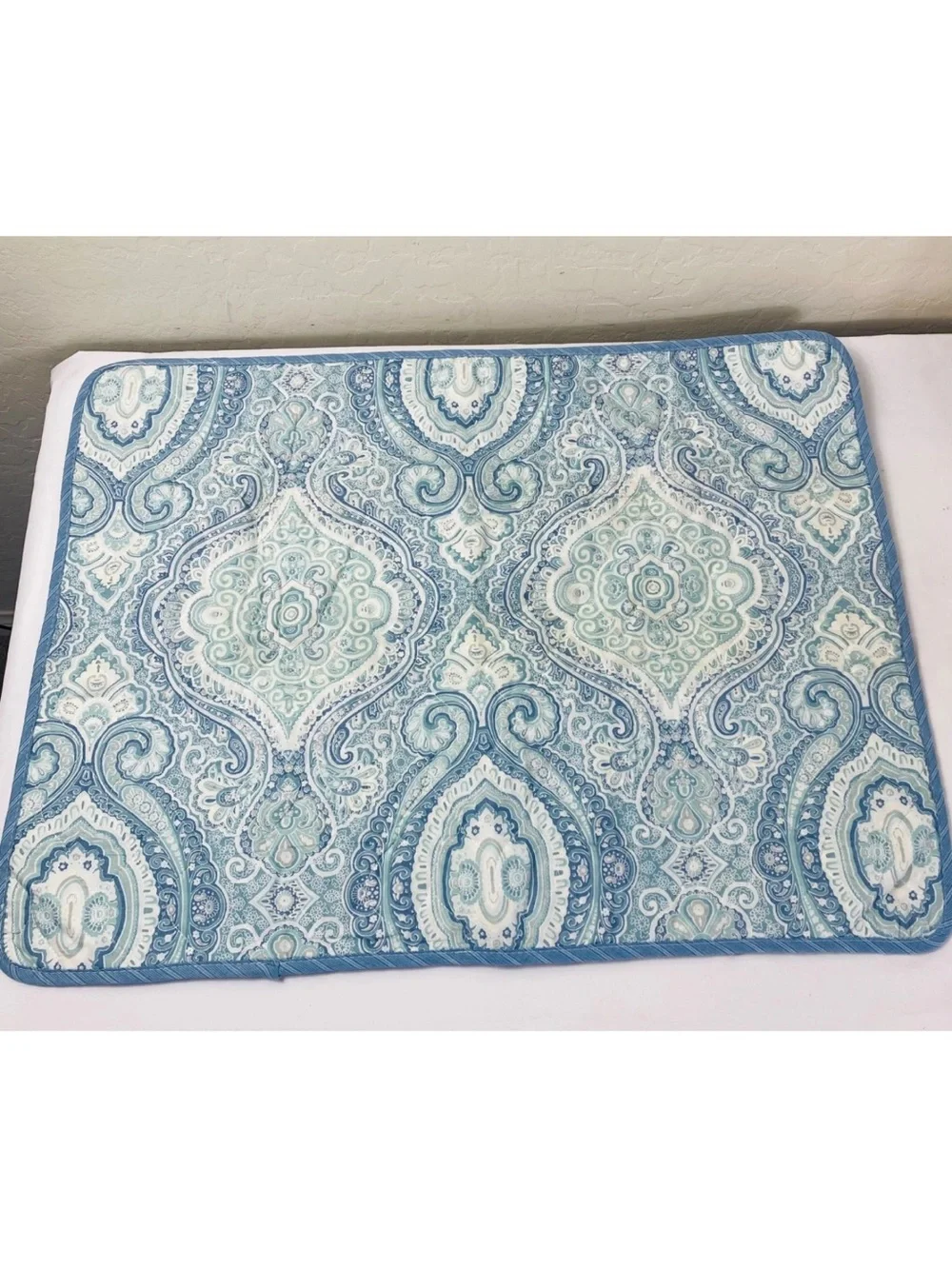 Tommy Bahama blue /aqua green Queen pillow shams 3